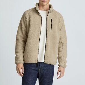 Everlane The ReNew Teddy Fleece Zip-Up Sweater Bomber Jacket
